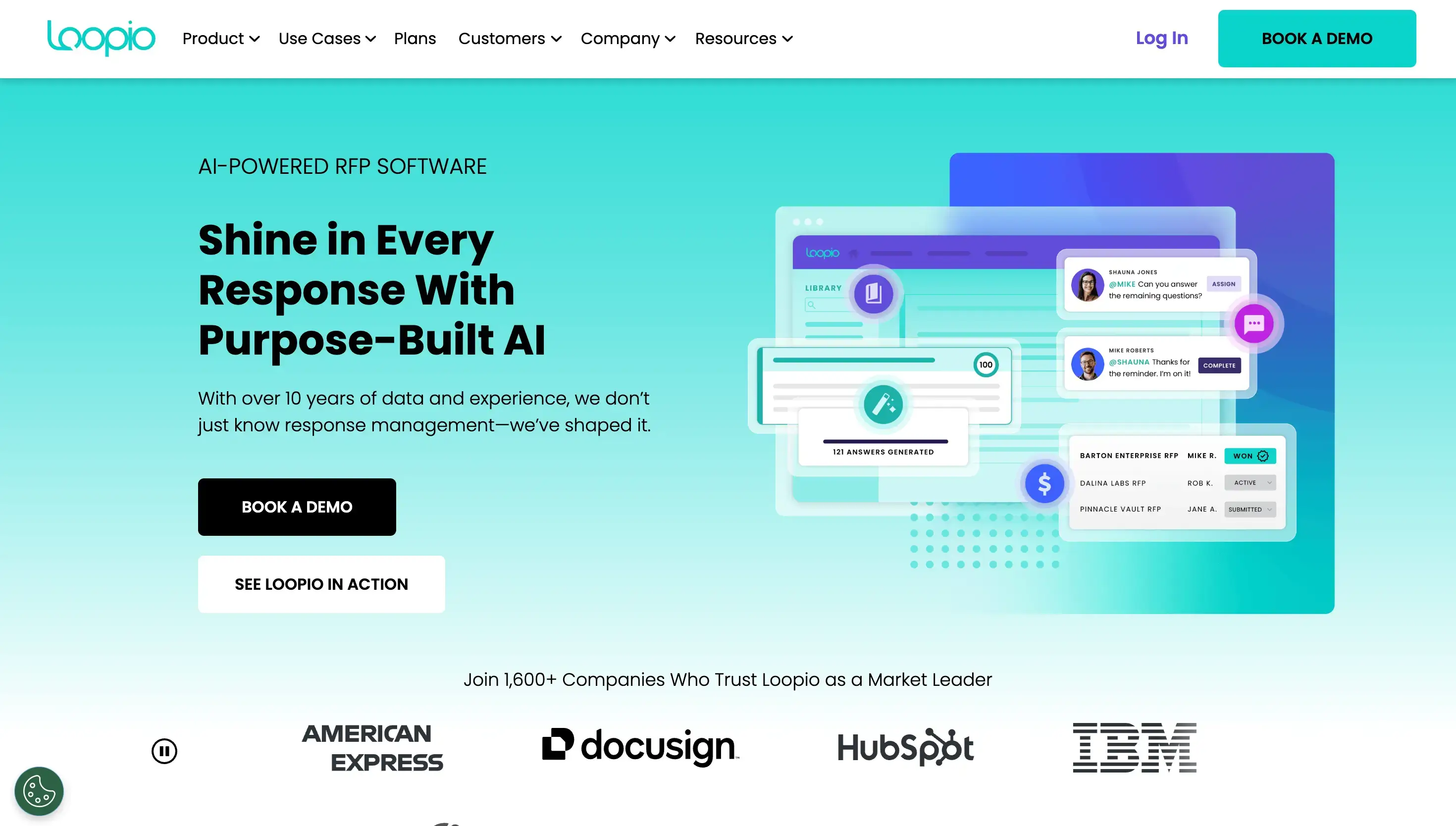 Loopio AI answer library for RFP automation