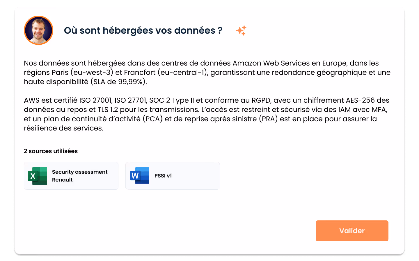Automatic response to an RFP questionnaire via Tenderbolt AI